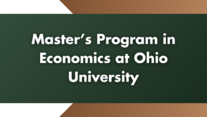 Master's in Economics at Ohio University