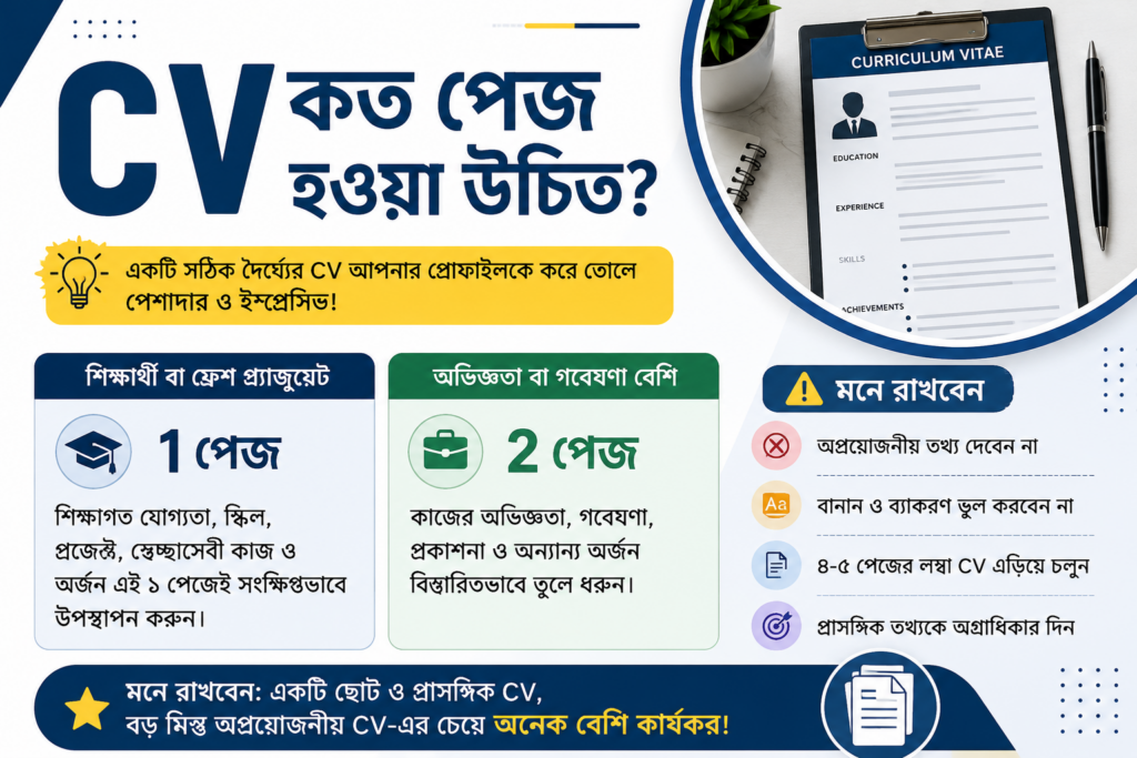 CV কত পেজ হওয়া উচিত?